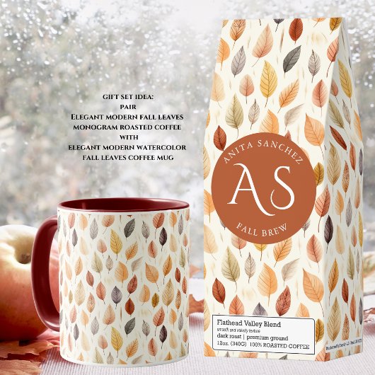 Eleganter, moderner Herbstlaub Tasse