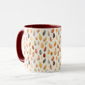 Eleganter, moderner Herbstlaub Tasse (Vorderseite Links)