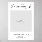 Eleganter moderner Hochzeitstil-Foto Selfie Frame Poster (Vorne)