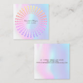 Eleganter, moderner Holografischer Diamant Quadratische Visitenkarte (Vorne/Hinten)