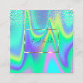 Eleganter moderner Holografischer Goldrahmen, Conf Rabattkarte (Vorderseite)