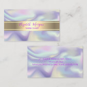 Eleganter, moderner, holografischer Goldstreifen Visitenkarte (Vorne/Hinten)