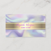 Eleganter, moderner, holografischer Goldstreifen Visitenkarte (Vorderseite)