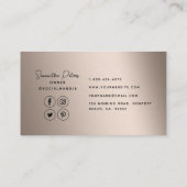 Eleganter moderner Holografischer Kalligrafie-Styl Visitenkarte (Rückseite)