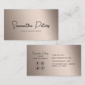 Eleganter moderner Holografischer Kalligrafie-Styl Visitenkarte (Vorne/Hinten)