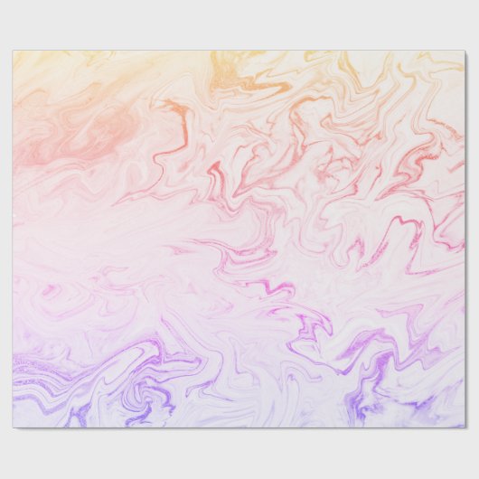 Eleganter, moderner holografischer Marmor Geschenkpapier (Flach)