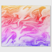 Eleganter, moderner holografischer Marmor Geschenkpapier (Flach)