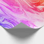 Eleganter, moderner holografischer Marmor Geschenkpapier (Ecke)