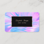 Eleganter moderner Holografischer Rahmen Visitenkarte (Vorderseite)