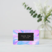 Eleganter moderner Holografischer Rahmen Visitenkarte (Stehend Vorderseite)