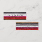 Eleganter, moderner Holzanstrich Mini Visitenkarte (Vorne/Hinten)