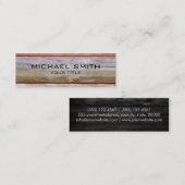 Eleganter, moderner Holzmaler Look #3 Mini Visitenkarte (Vorne/Hinten)