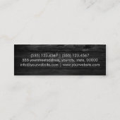 Eleganter, moderner Holzmaler Look #3 Mini Visitenkarte (Rückseite)