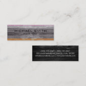 Eleganter, moderner Holzmaler Look #9 Mini Visitenkarte (Vorne/Hinten)