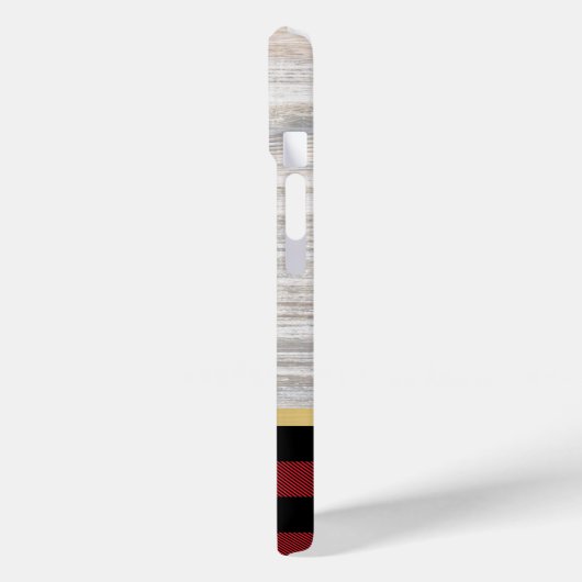 Eleganter, moderner Holzwoldgoldbüffel Karierter N Case-Mate iPhone Hülle (Rückseite / Links)