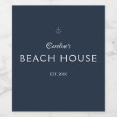 Eleganter moderner Individuelle Name Ankerplatz Weinetikett (Einzelnes Label)