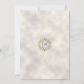 Eleganter, moderner Ivory Texture Gold Glitzer Rah Einladung (Rückseite)