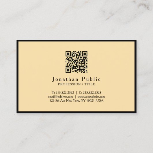 Eleganter moderner Kalligrafie Script Black Gold O Visitenkarte (Rückseite)