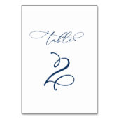 Eleganter moderner Kalligrafiestabelle 2 Hochzeit Tischnummer (Vorderseite)