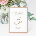 Eleganter moderner Kalligrafiestabelle 5 Hochzeit Tischnummer<br><div class="desc">*** Bitte geben Sie H064 in den Shop-Suche ein, um alle passenden Artikel zu finden *** Oder besuchen Sie unsere Elegant Calligraphy Collection. *** Dieses hochwertige Design ist einfach zu anpassen, um Ihre Hochzeitsfarben, Stile und Thema. Für weitere Anpassungen klicken Sie bitte auf den Link "Edit using Design Tool" und...</div>