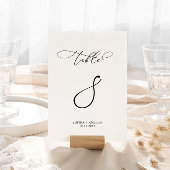 Eleganter moderner Kalligrafiestabelle 8 Hochzeit Tischnummer