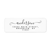 Eleganter, moderner Kalligraphieskriptname Schwarz (Vorne)