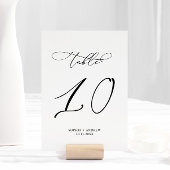 Eleganter moderner Kalligraphietisch 10 Hochzeit Tischnummer