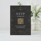 Eleganter, moderner Klassiker für Hochzeit im Jahr RSVP Karte (Stehend Vorderseite)