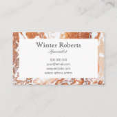 Eleganter, moderner Korallenmarmor beruflich Visitenkarte (Rückseite)