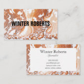 Eleganter, moderner Korallenmarmor beruflich Visitenkarte (Vorne/Hinten)