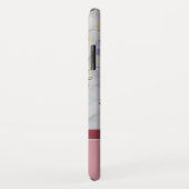 Eleganter moderner korallenroter Monogramm-Name Case-Mate iPhone Hülle (Hinten/Rechts)