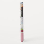 Eleganter moderner korallenroter Monogramm-Name Case-Mate iPhone Hülle (Hinten/Links)