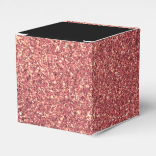 Eleganter, moderner Küken Rose Gold Glitzer Schwar Geschenkschachtel