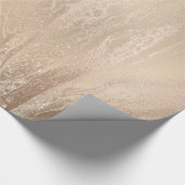 Eleganter, moderner Kupferbarsch-Glitzer-Rose Geschenkpapier (Ecke)