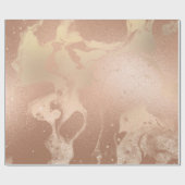 Eleganter, moderner Kupferbarsch-Glitzer-Rose Geschenkpapier (Flach)