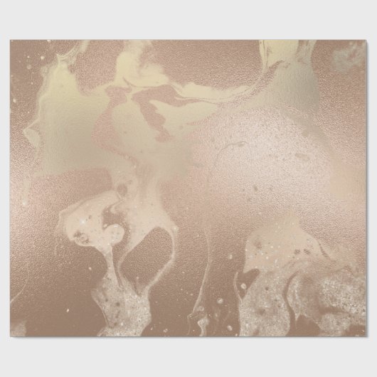 Eleganter, moderner Kupferbarsch-Glitzer-Rose Geschenkpapier (Flach)