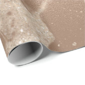 Eleganter, moderner Kupferbarsch-Glitzer-Rose Geschenkpapier (Rolleneckpunkt)