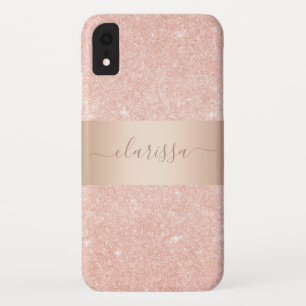 Eleganter moderner Kupfergold-Glitzer aus Rose Case-Mate iPhone Hülle