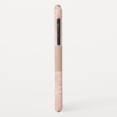 Eleganter moderner Kupfergold-Glitzer aus Rose Case-Mate iPhone Hülle (Hinten/Links)