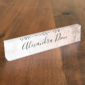 Eleganter, moderner Kupfergold-Glitzer-Marmor der  Namensplakette (Seite)