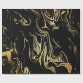 Eleganter, moderner Kupfergold in schwarzem Marmor Geschenkpapier (Flach)