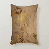 Eleganter moderner Kupfergold-Look Dekokissen (Vorderseite(Vertikal))