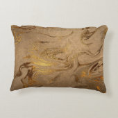 Eleganter moderner Kupfergold-Look Dekokissen (Rückseite)