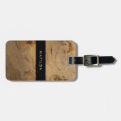 Eleganter moderner Kupfergold-Look Gepäckanhänger (Vorderseite horizontal)