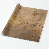 Eleganter moderner Kupfergold-Look Geschenkpapier (Ungerollt)