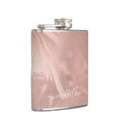 Eleganter, moderner Kupfergold-Marmor der Rose Flachmann (Rechts)