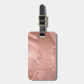 Eleganter, moderner Kupfergold-Marmor der Rose Gepäckanhänger (Vorderseite vertikal)