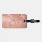 Eleganter, moderner Kupfergold-Marmor der Rose Gepäckanhänger (Rückseite horizontal)