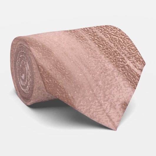 Eleganter, moderner Kupfergold-Marmor der Rose Krawatte (Gerollt)