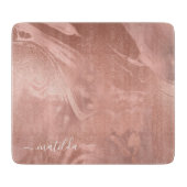 Eleganter, moderner Kupfergold-Marmor der Rose Schneidebrett (Vorderseite)